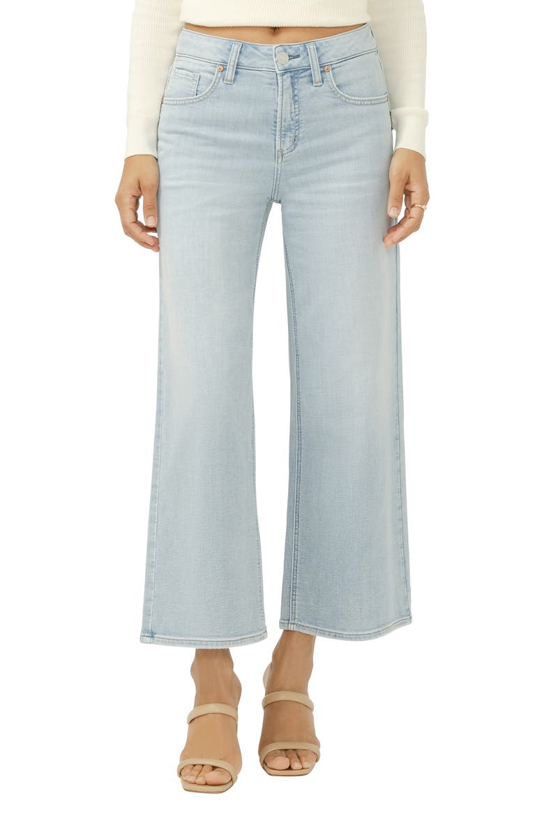 Avery Crop Wide Leg Jeans, Main, color, GROVE
