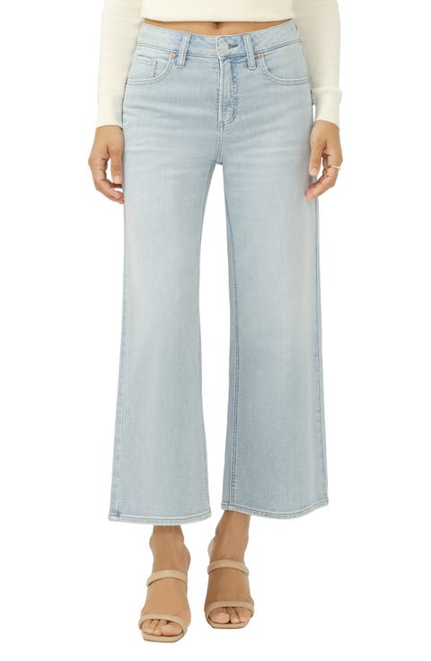 Avery Crop Wide Leg Jeans (Grove)