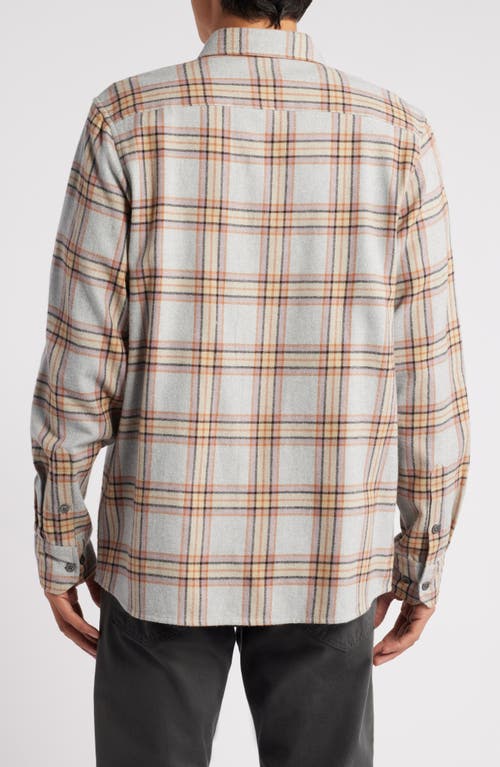 Treasure & Bond Grindle Brushed Plaid Shirt In Grey Heather- Multi Sal Plaid