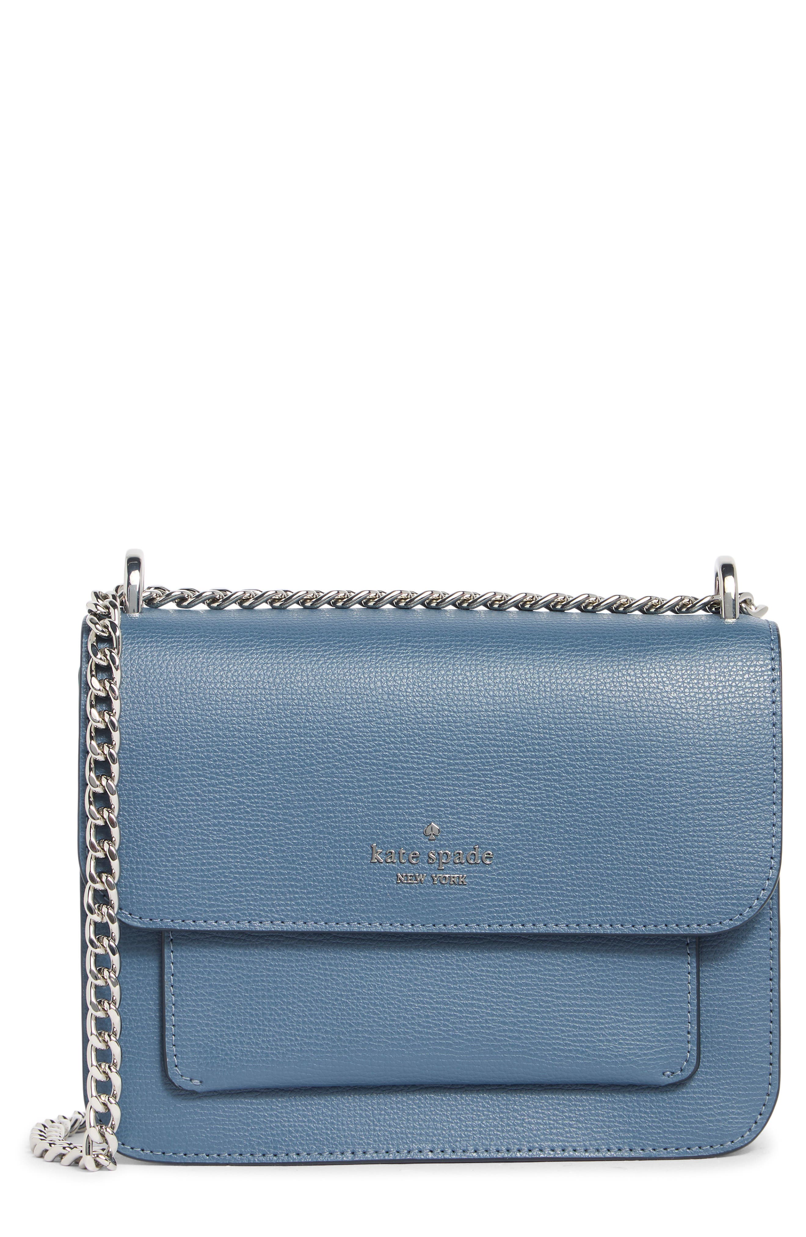 remi flap chain crossbody bag, Main, color, BLUESTONE