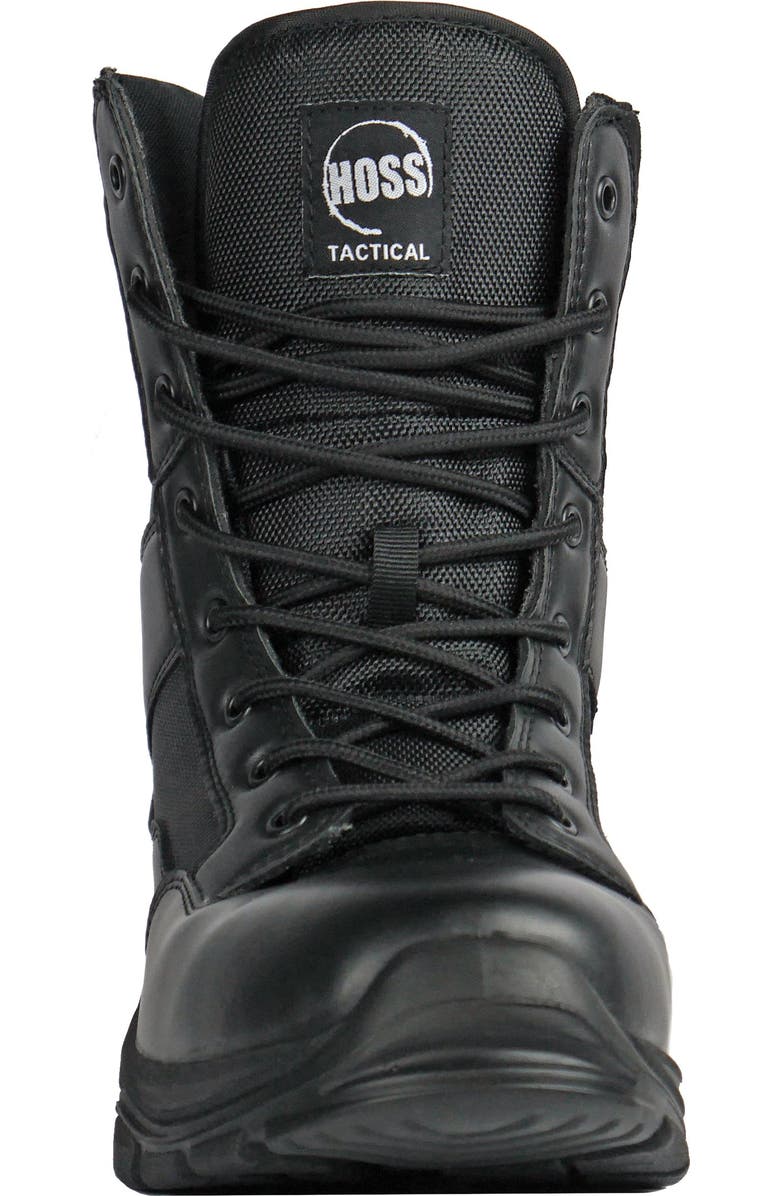 Hoss Boot Company HOSS Watchman 8 Inch Soft Toe Side Zip Work Boot, Alternate, color, Black