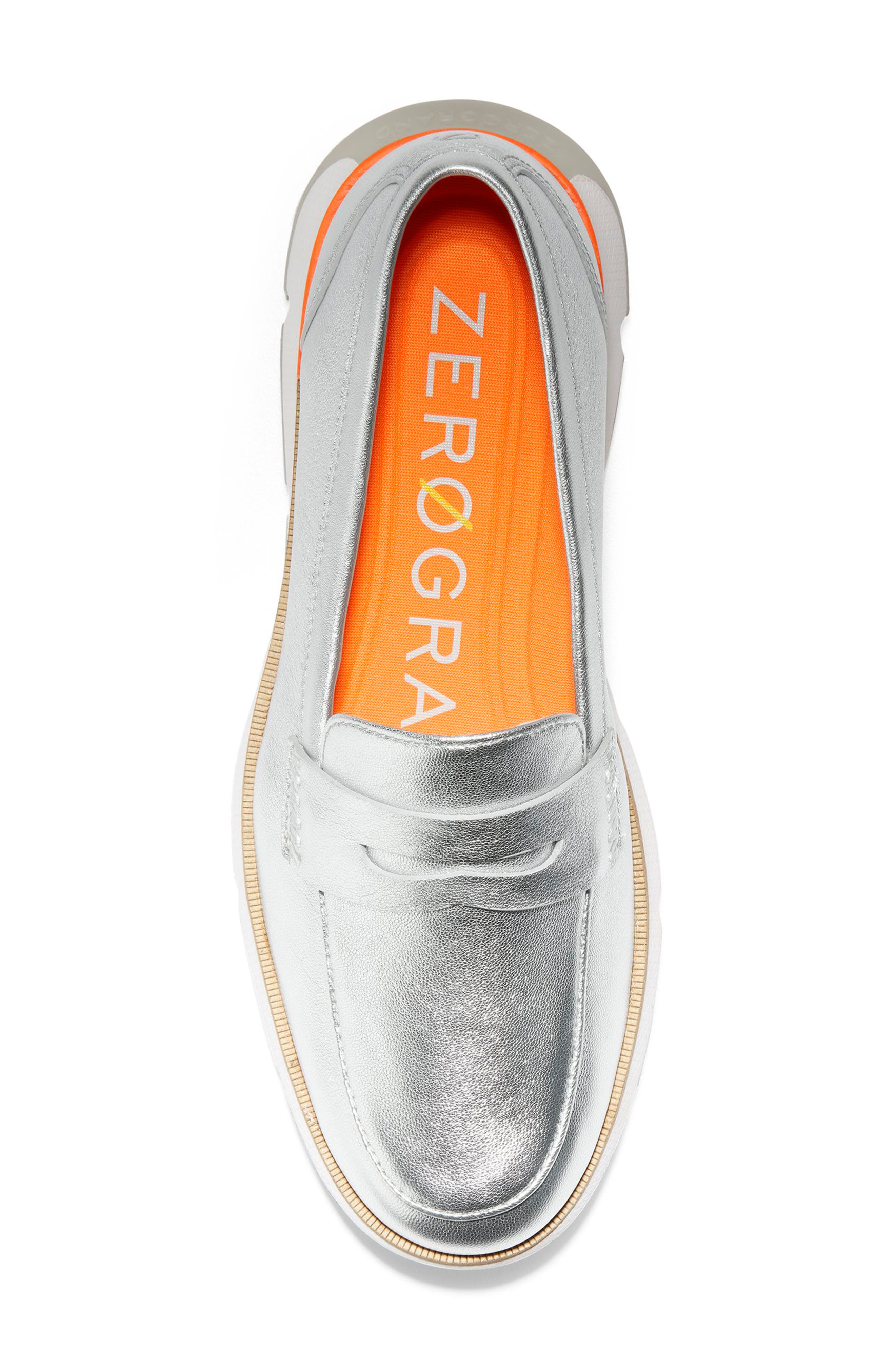 4.ZeroGrand Penny Loafer, Alternate, color, SILVER SOFT TALCA