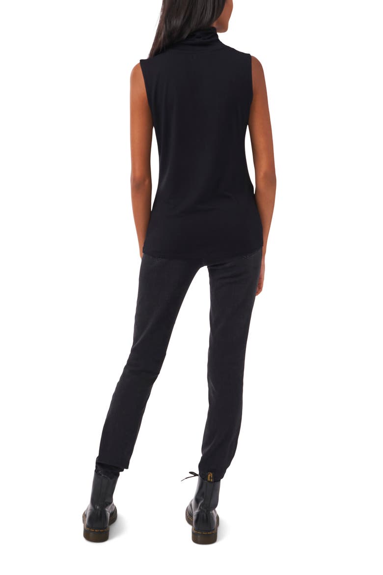 Turtleneck Sleeveless Knit Top, Alternate, color, RICH BLACK