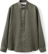 MANGO x Casper Ruud Regular Fit Linen Button-Up Shirt