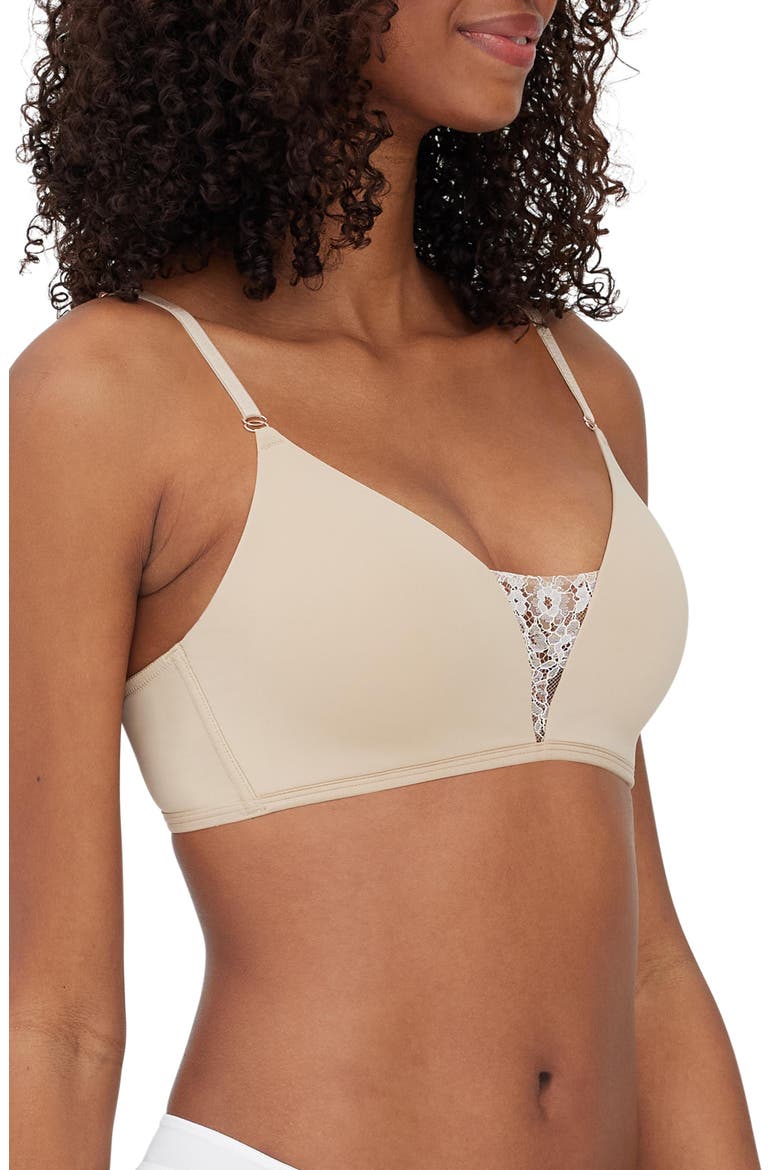 Entice Wireless Push-up Bra, Alternate, color, Nylon/White