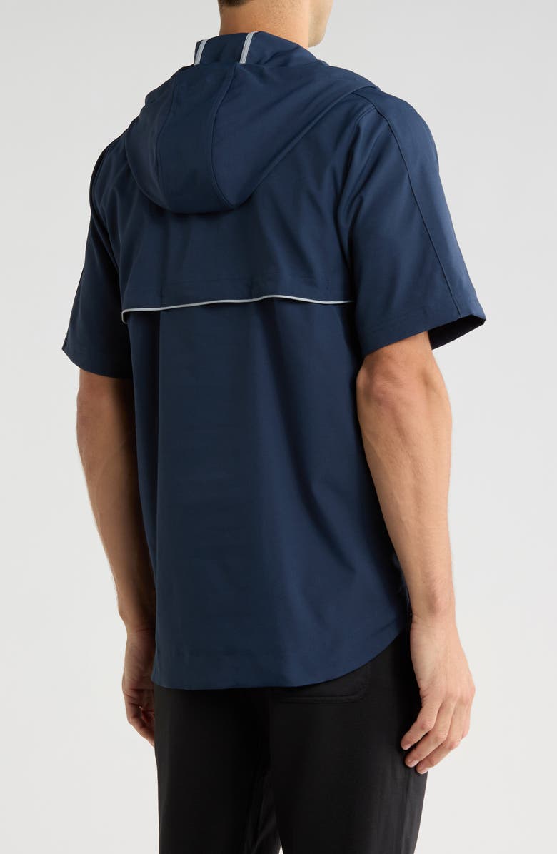 TravisMathew Sport Mode Short Sleeve Hoodie, Alternate, color, Total Eclipse