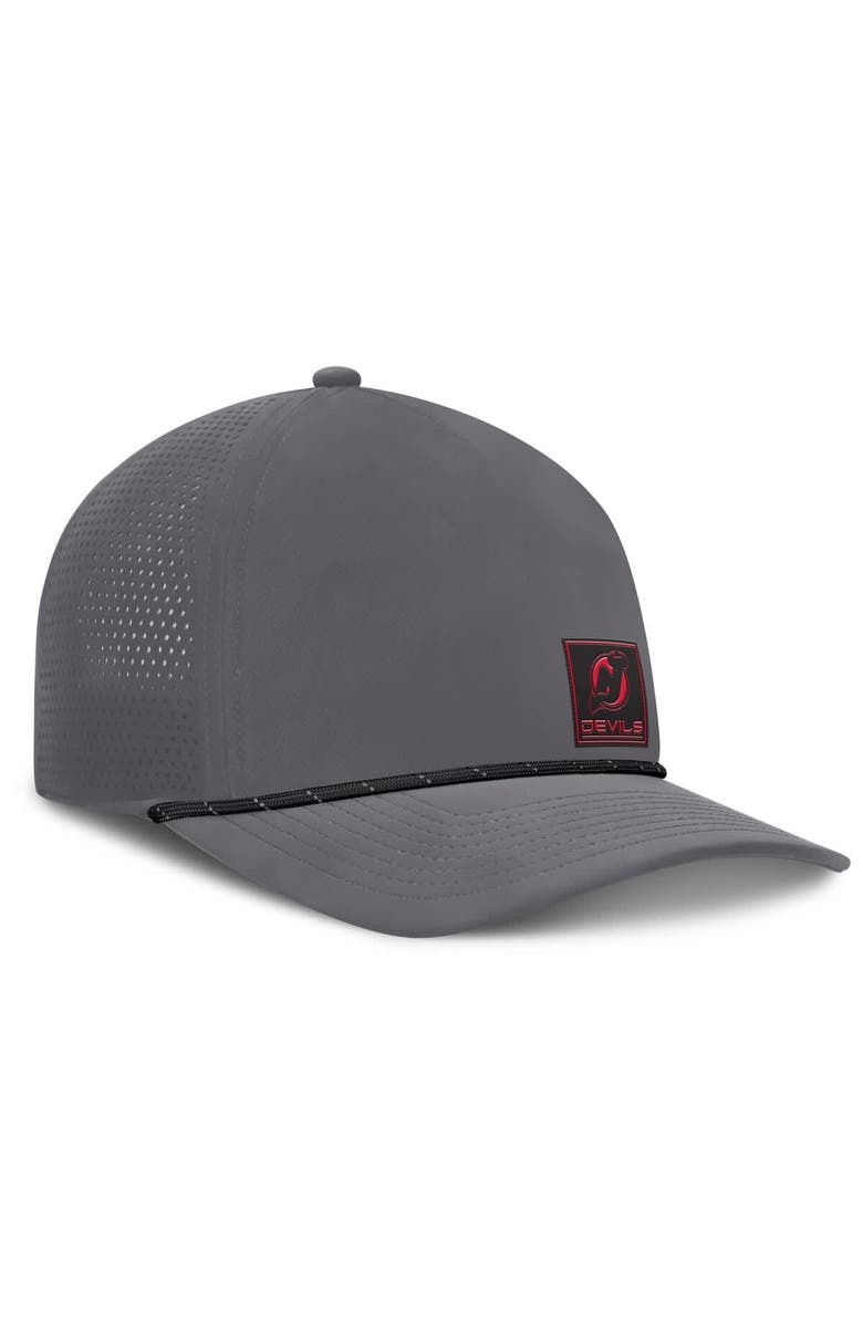 FANATICS Men's Fanatics Gray New Jersey Devils Captain Rope Adjustable Hat, Alternate, color, 