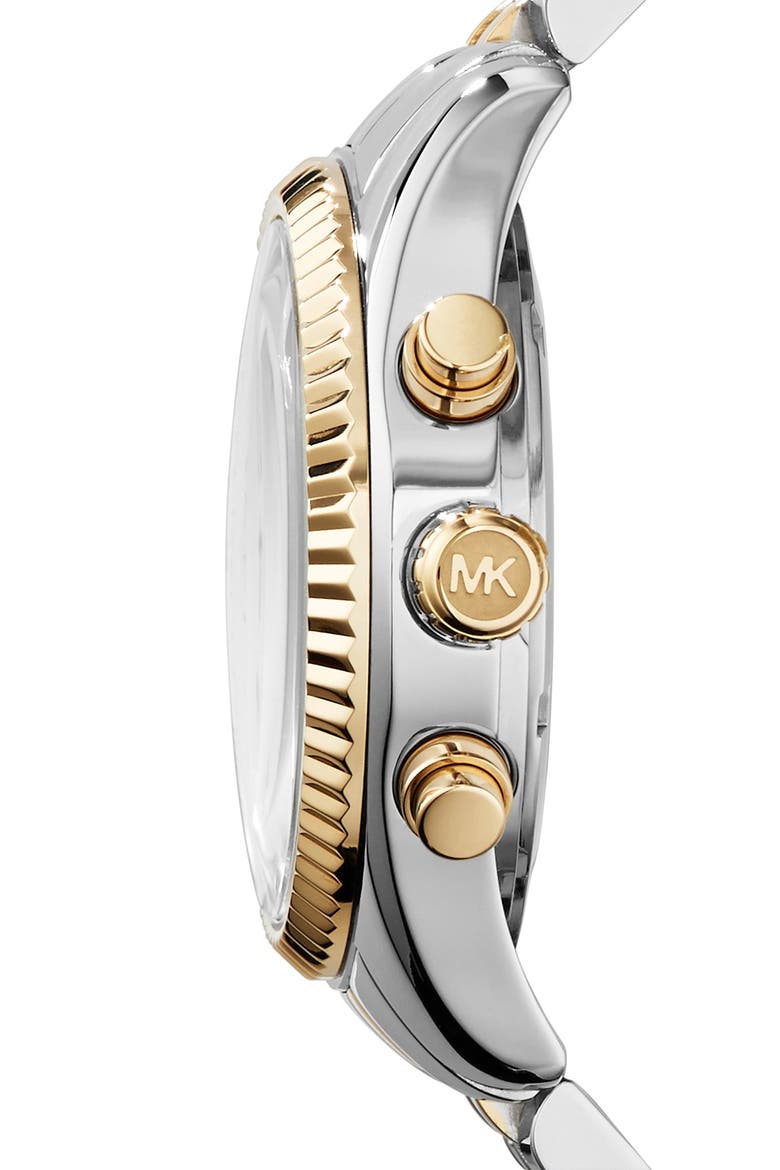 'Lexington' Chronograph Bracelet Watch, 38mm, Alternate, color, SILVER/ GOLD