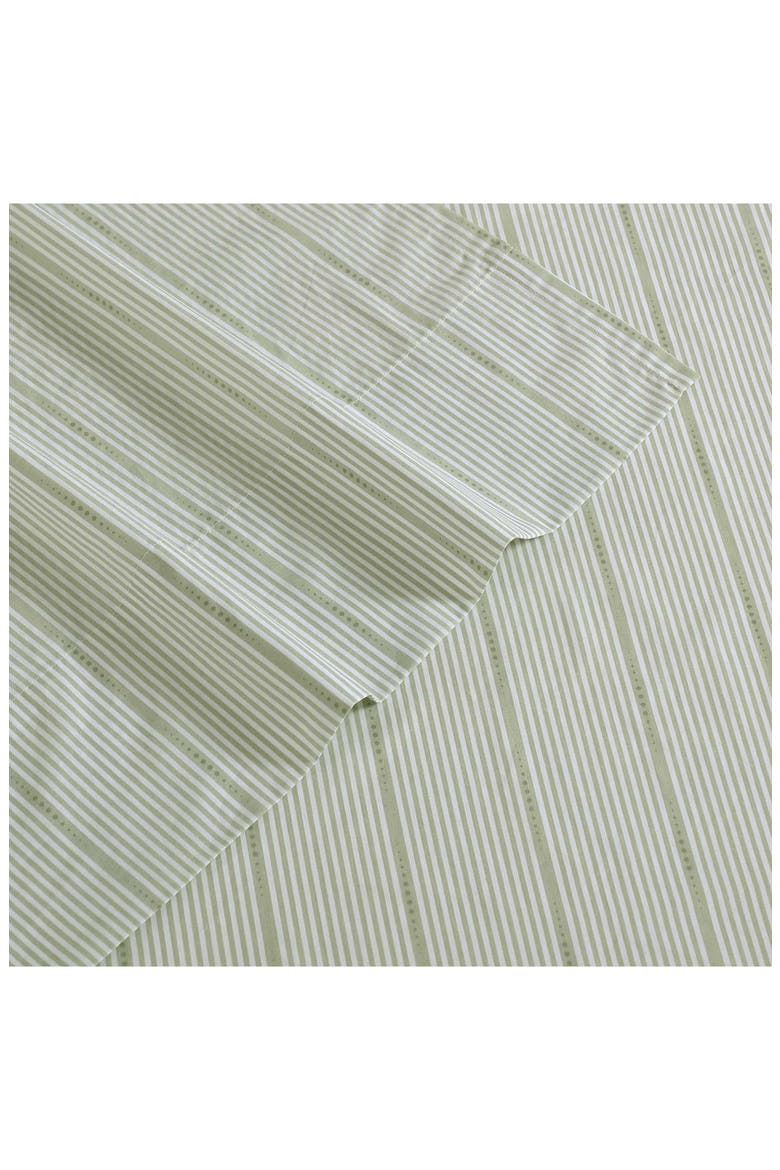 Ellipse Stripe 200 Thread Count Cotton Percale Sheet Set, Alternate, color, GREEN ELLIPSE STRIPE