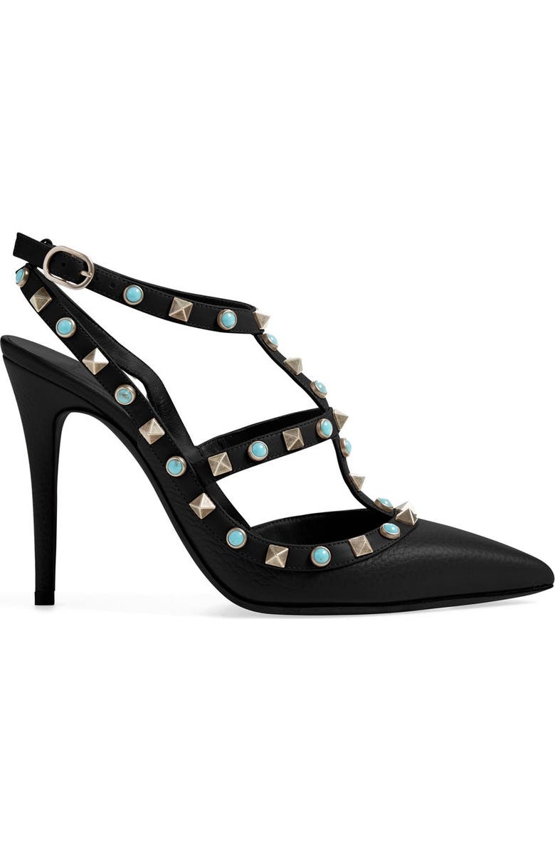 Valentino Garavani Valentino 'Rockstud' T-Strap Pump, Alternate, color,