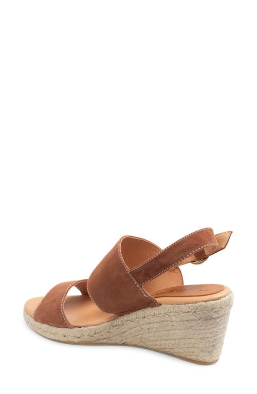 Patricia Green Birch Slingback Espadrille Platform Wedge Sandal In Cognac Suede