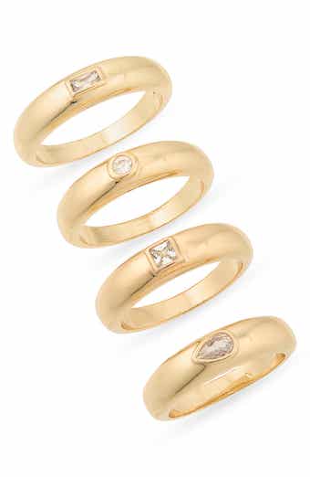 4-Pack Cubic Zirconia Assorted Rings