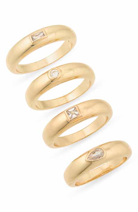 4-Pack Cubic Zirconia Assorted Rings