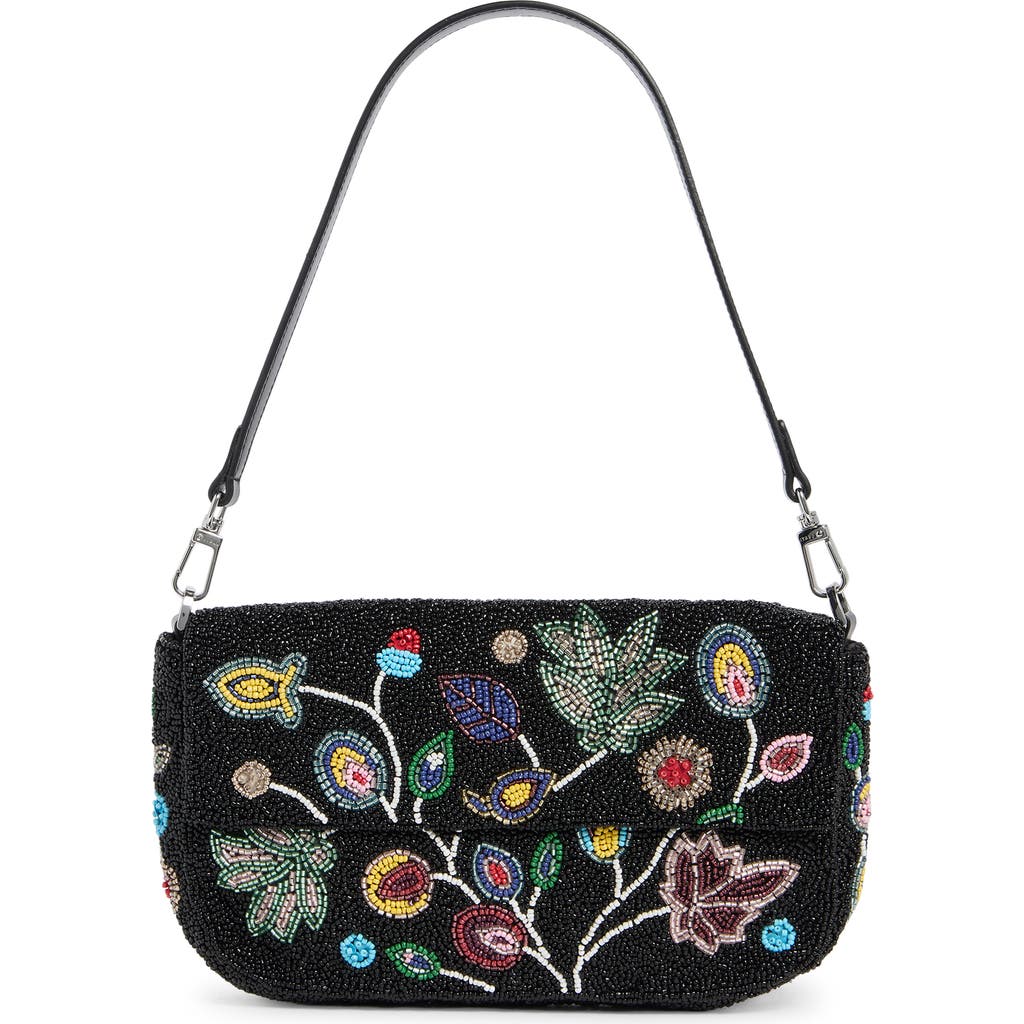 Staud Timmy Beaded Convertible Shoulder Bag In Black