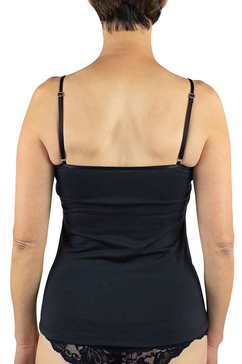 Maia Camisole with Optional Internal Drain Pockets, Alternate, color, BLACK
