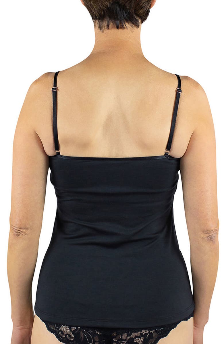Everviolet Maia Camisole with Optional Internal Drain Pockets, Alternate, color, Black