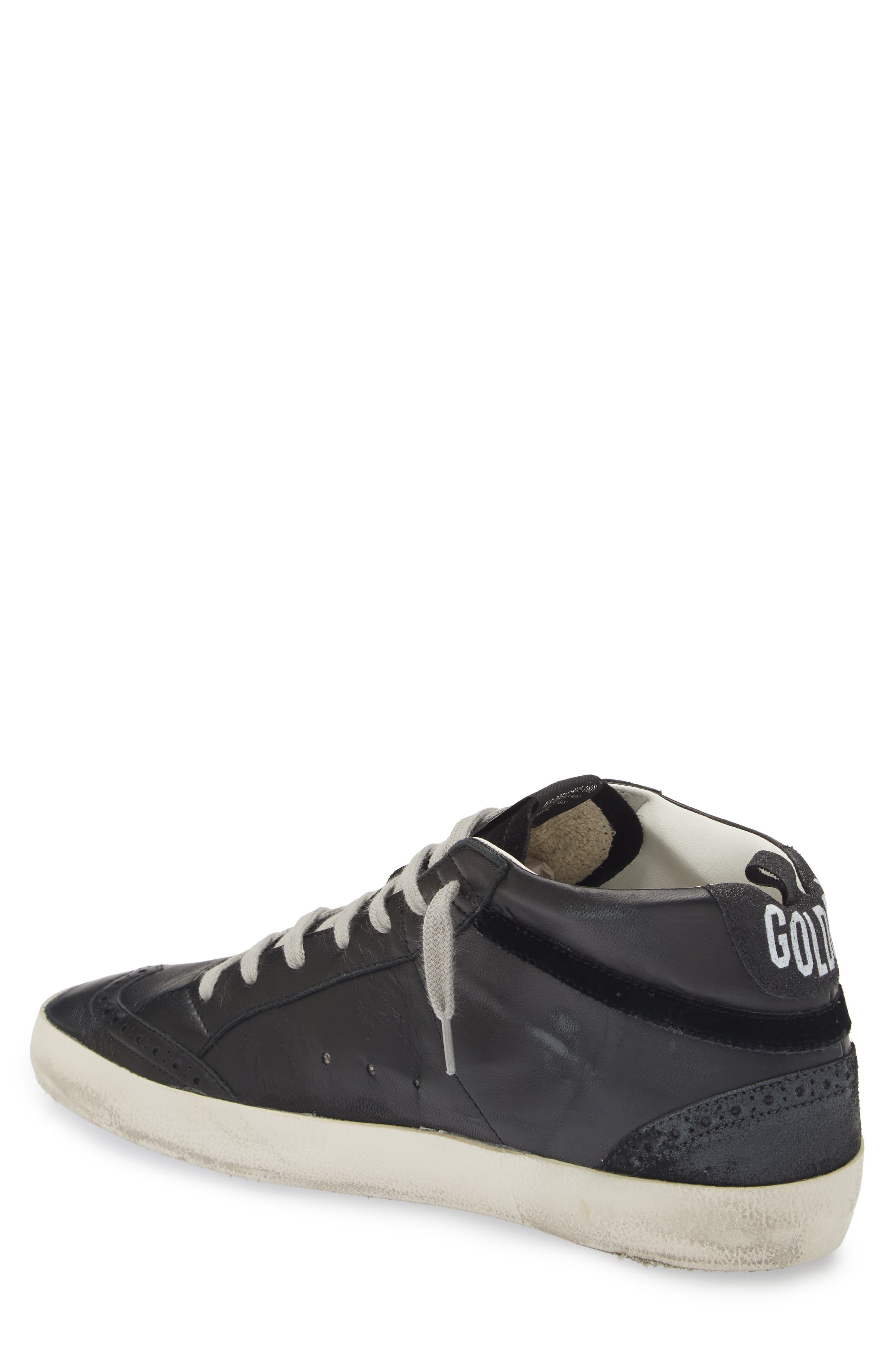 Golden Goose Mid Star Sneaker, Alternate, color, Black