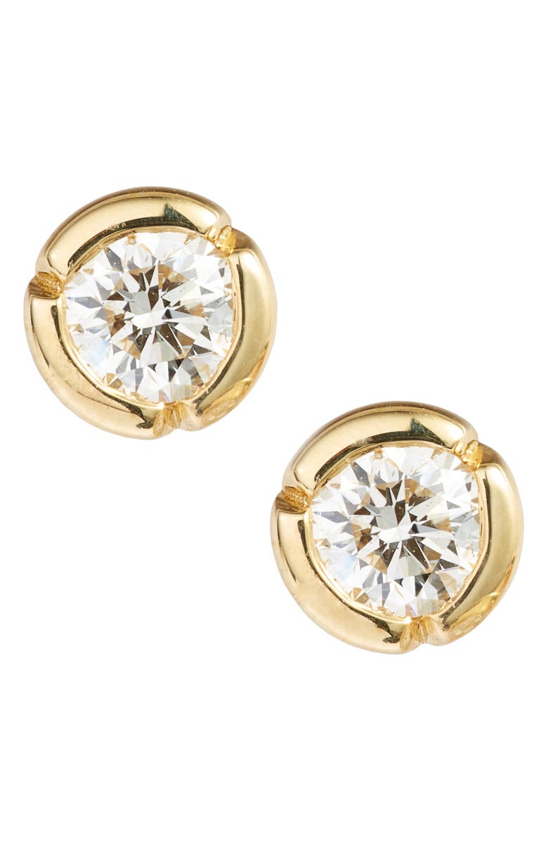 Bony Levy Large Bezel Diamond Stud Earrings, Main, color, 