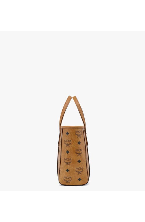 Mcm Toni Top-zip Shopper In Cognac