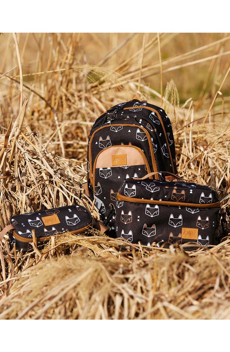 Deux par Deux Little Boy's Toddler Backpack Black Printed Fox, Alternate, color,