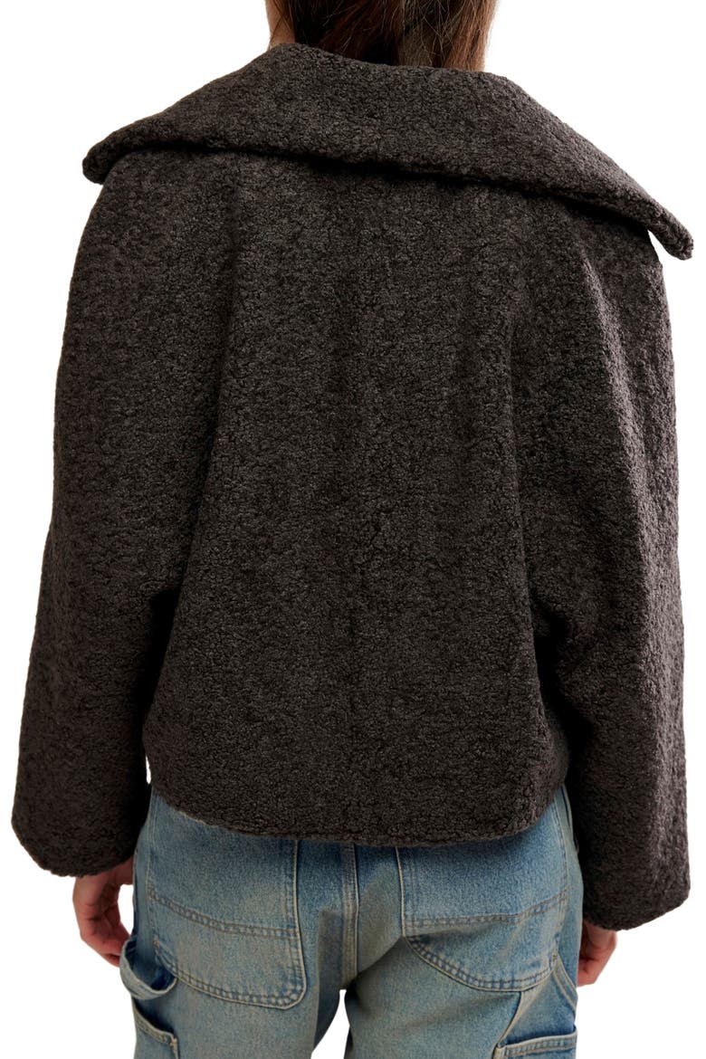 Softest Touch High Pile Fleece Jacket, Alternate, color, CHARCOAL GREY