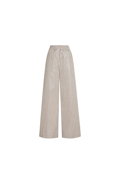 Dazzling stripes pyjama-style trousers