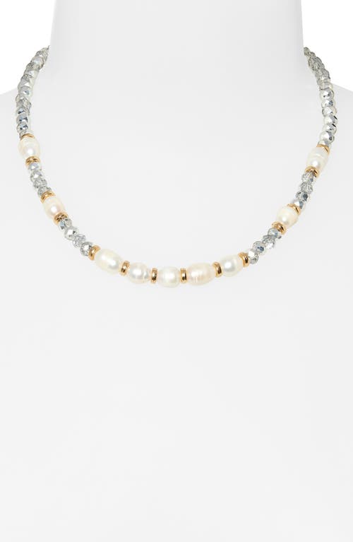 Tasha Crystal & Imitation Pearl Collar Necklace