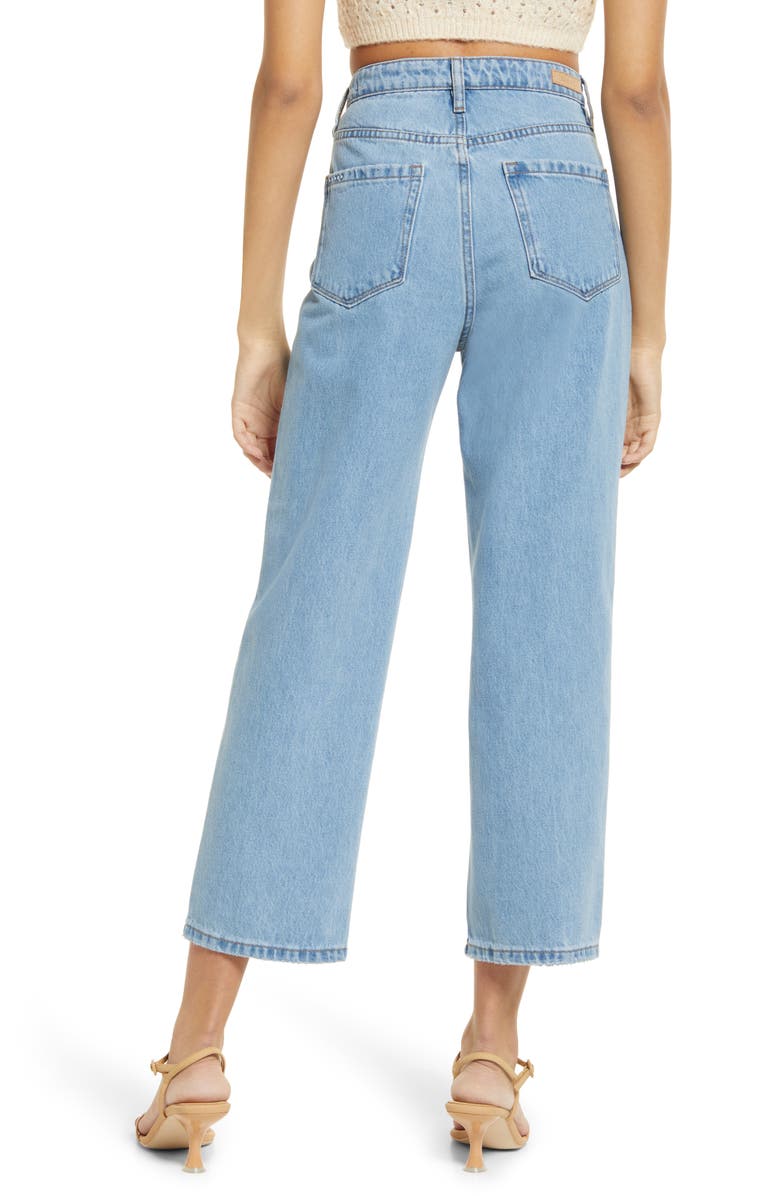 BLANKNYC Baxter Ripped Nonstretch Ribcage Crop Jeans, Alternate, color, 