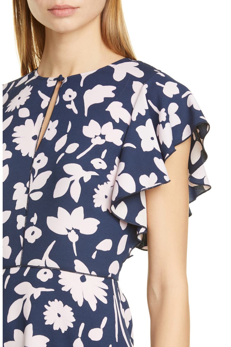 splash midi dress, Alternate, color, PARISIAN NAVY