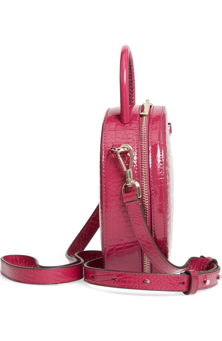 Kate Spade New York andi croc embossed canteen bag, Alternate, color,