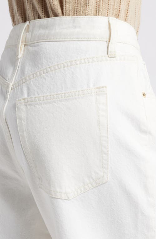 Frame Womens Au Natural Clean Braided-waistband Straight-leg Mid-rise Jeans In Au Natural Clean