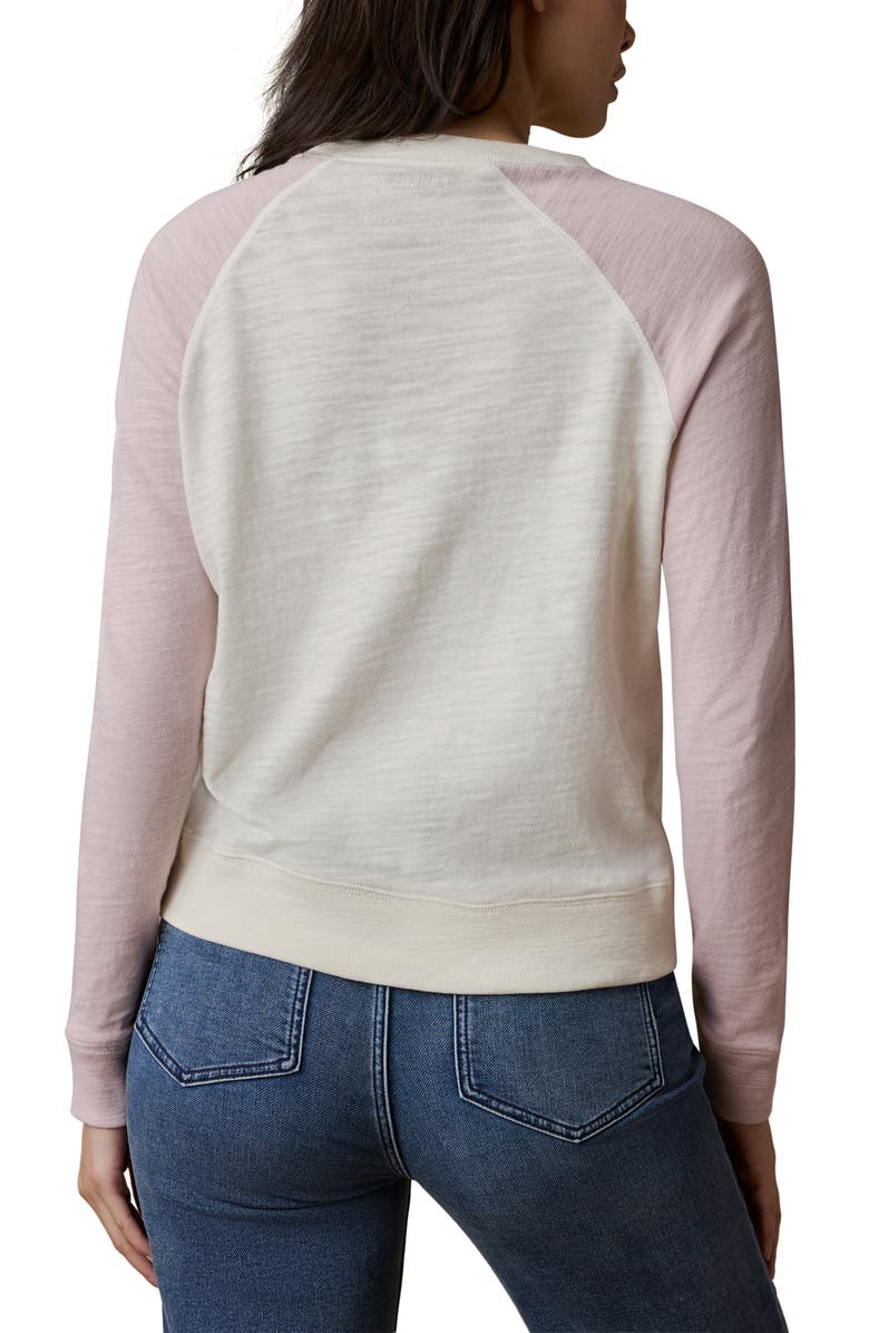 Faherty Wave Sunwashed Organic Cotton Slub Pullover, Alternate, color, Violet Sunrise