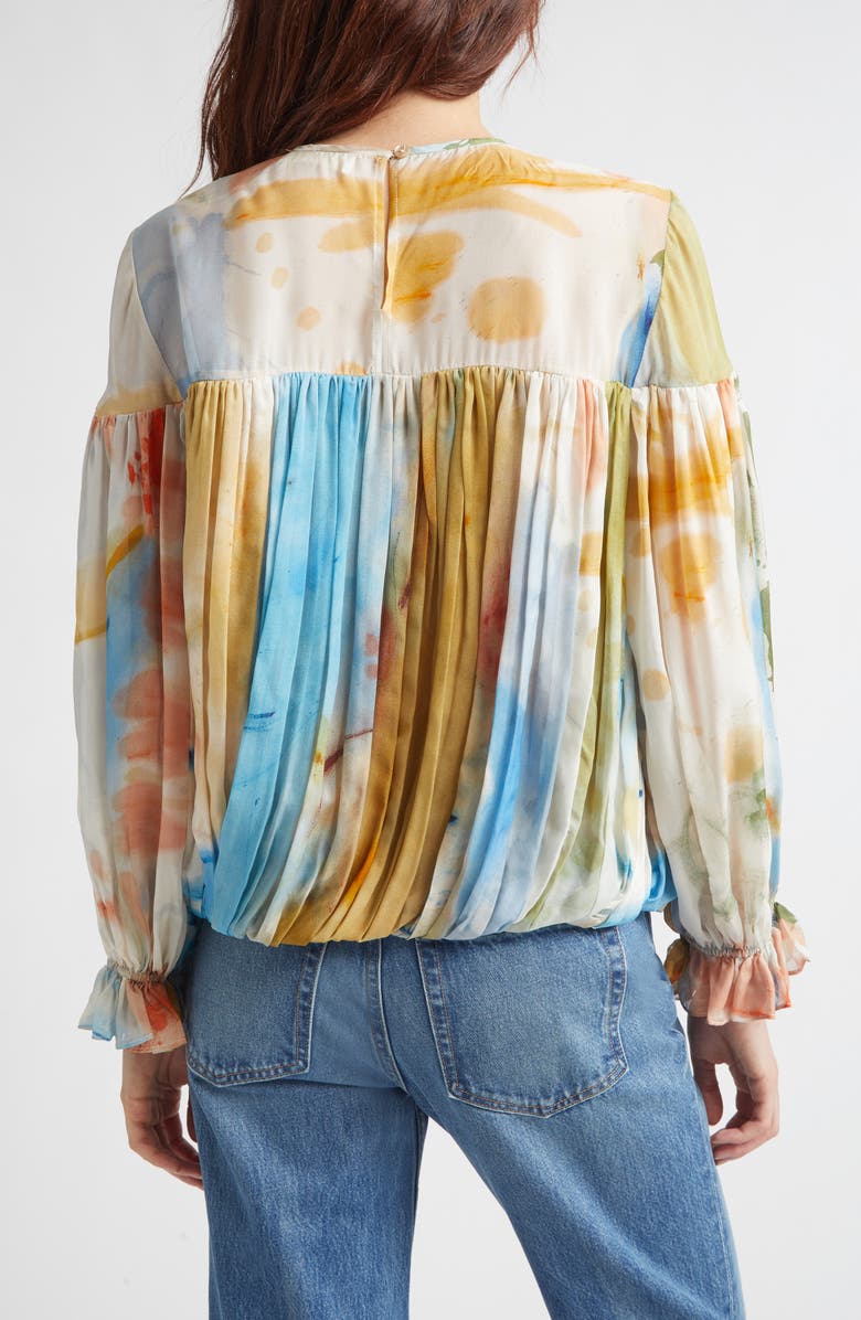 Ulla Johnson Pearl Abstract Print Silk Top, Alternate, color, Western Dream