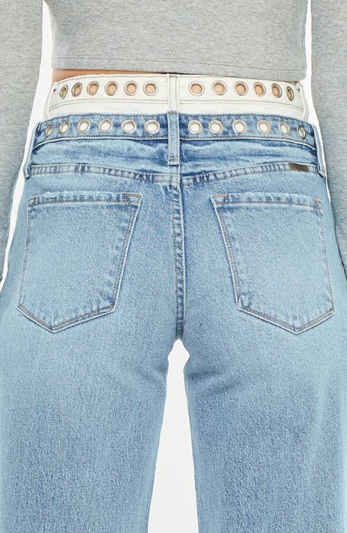 Official Kancan Usa Caitlin High Rise Wide Leg Jeans In Medium Wash