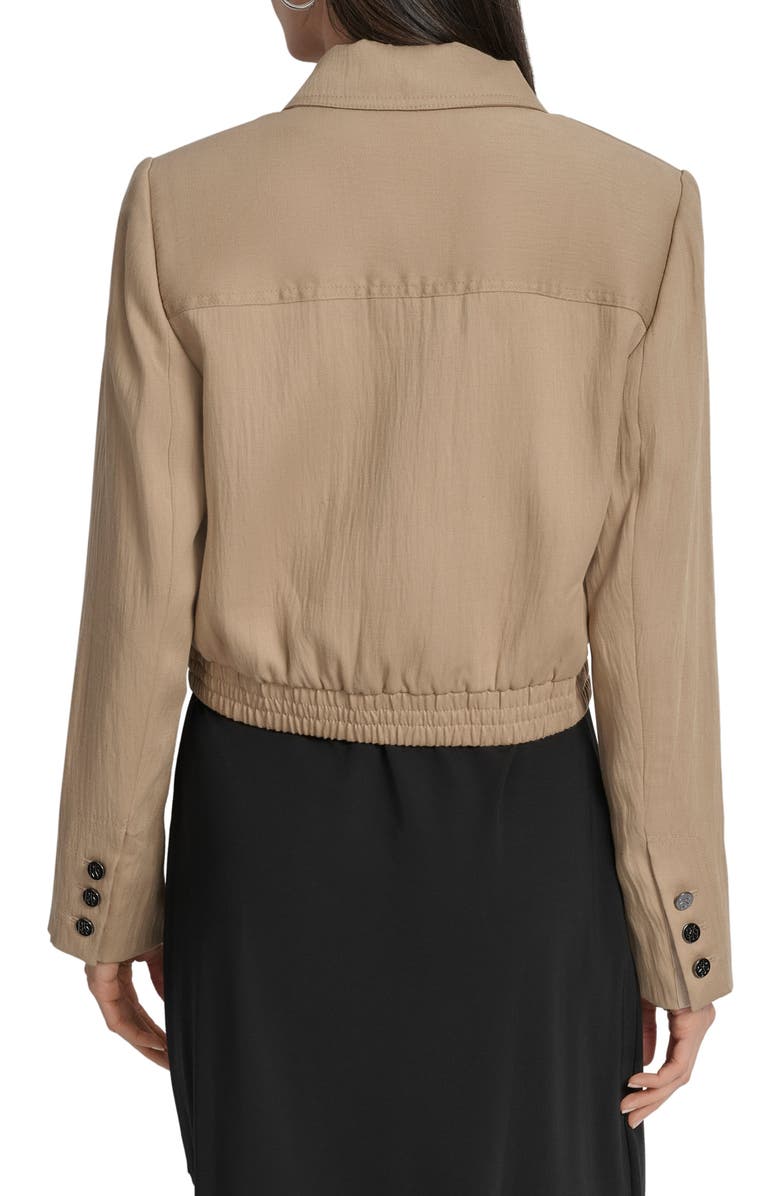 DKNY Crop Blazer, Alternate, color, Travertine
