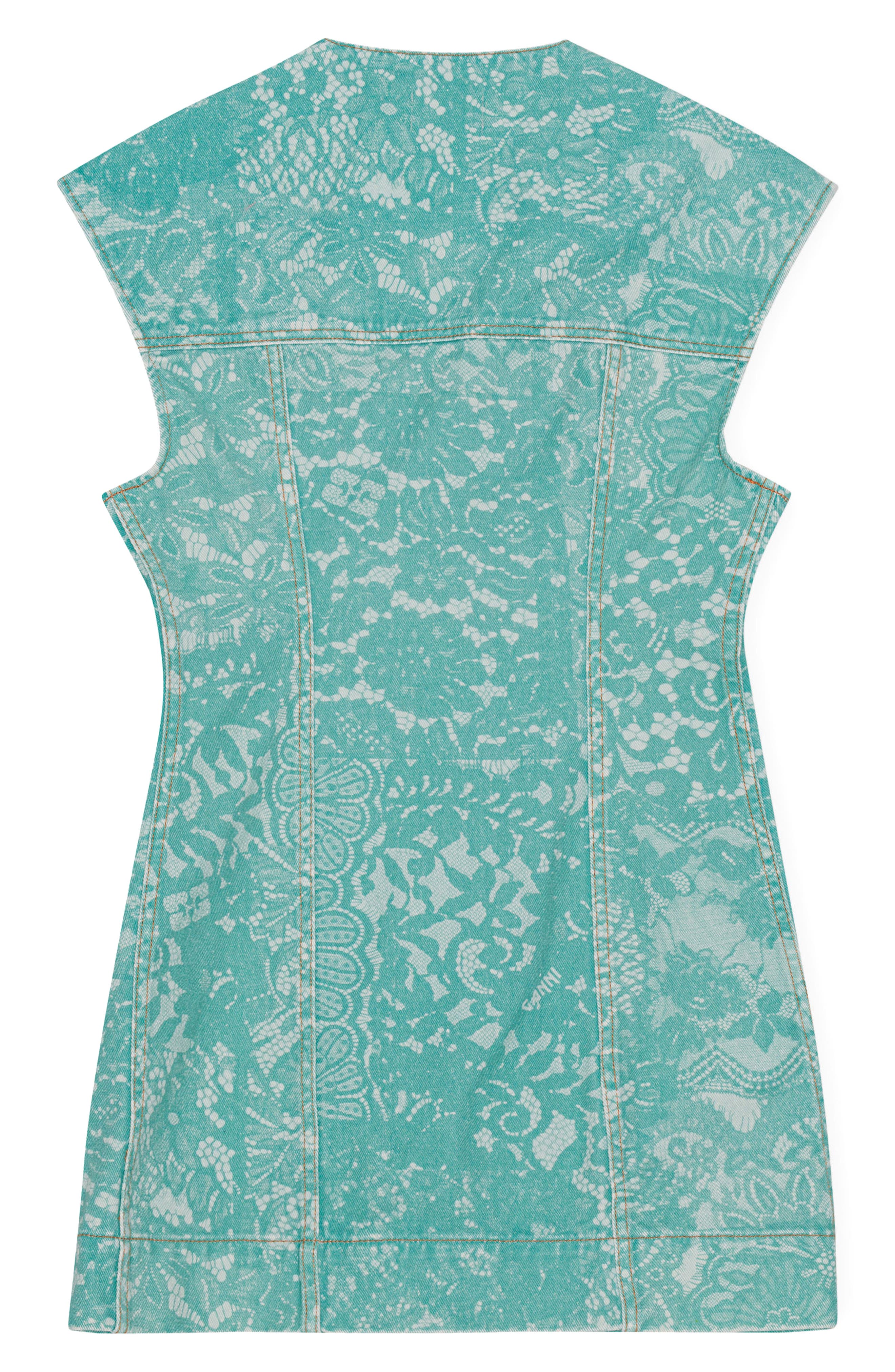 Ganni Floral Organic Cotton Denim Shirtdress (Women) | Nordstromrack