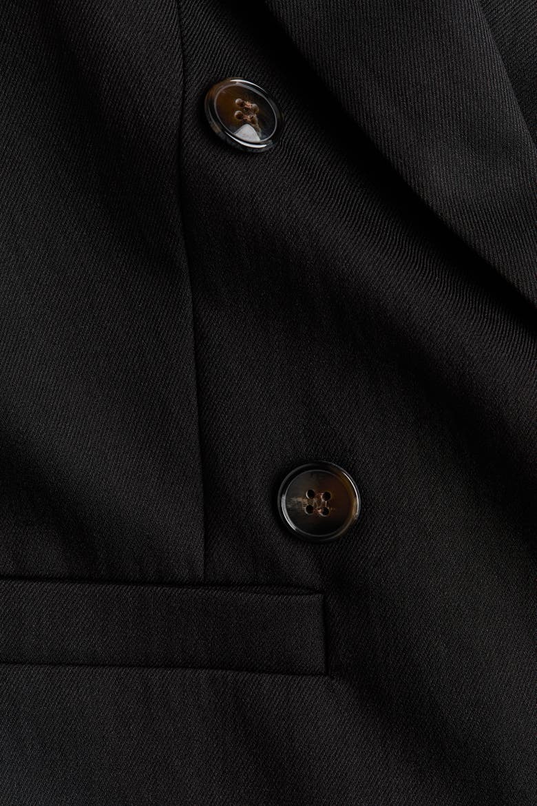 Double-Breasted Casual Blazer, Alternate, color, Black