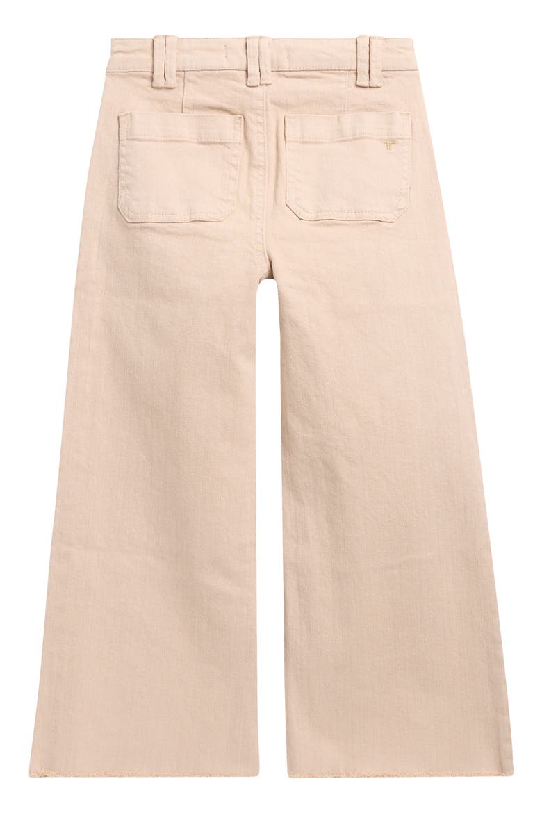 Kids' Fray Hem Wide Leg Jeans, Alternate, color, KHAKI