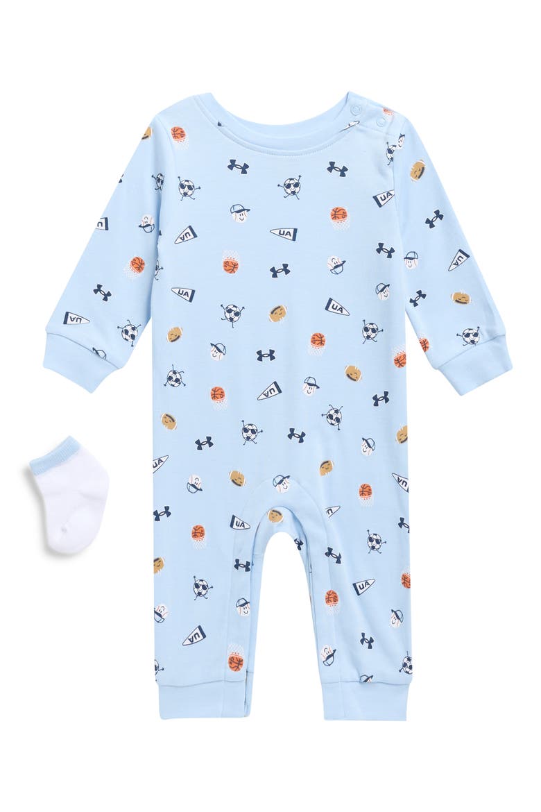 Kids' 2-Piece Coverall and Socks Set, Main, color, NIMBUS BLUE