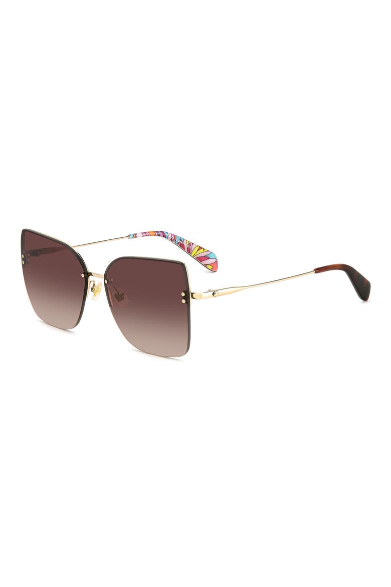 ariellags 58mm gradient cat eye sunglasses, Alternate, color, GOLD/ BROWN GRADIENT