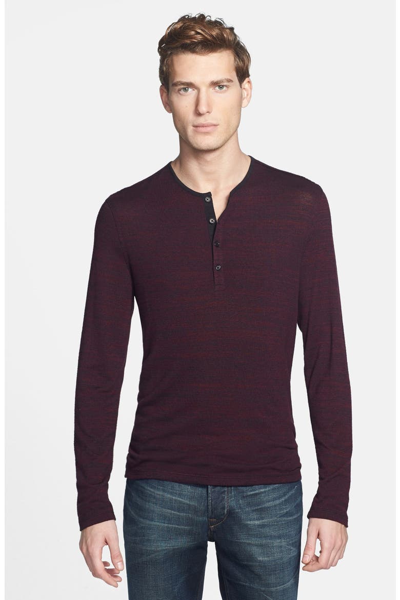 Slub Jersey Henley, Main, color, GARNET