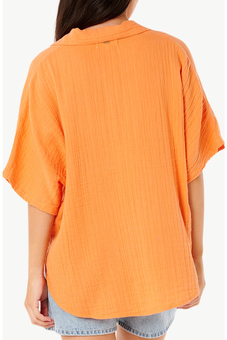 Premium Surf Cotton Gauze Button-Up Shirt, Alternate, color, LIGHT ORANGE
