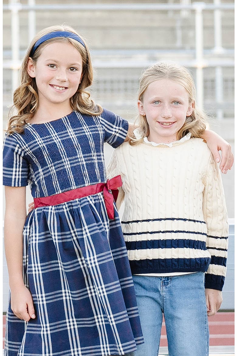 Kids' Organic Roll Neck Cable Sweater, Alternate, color, Ivory Cable