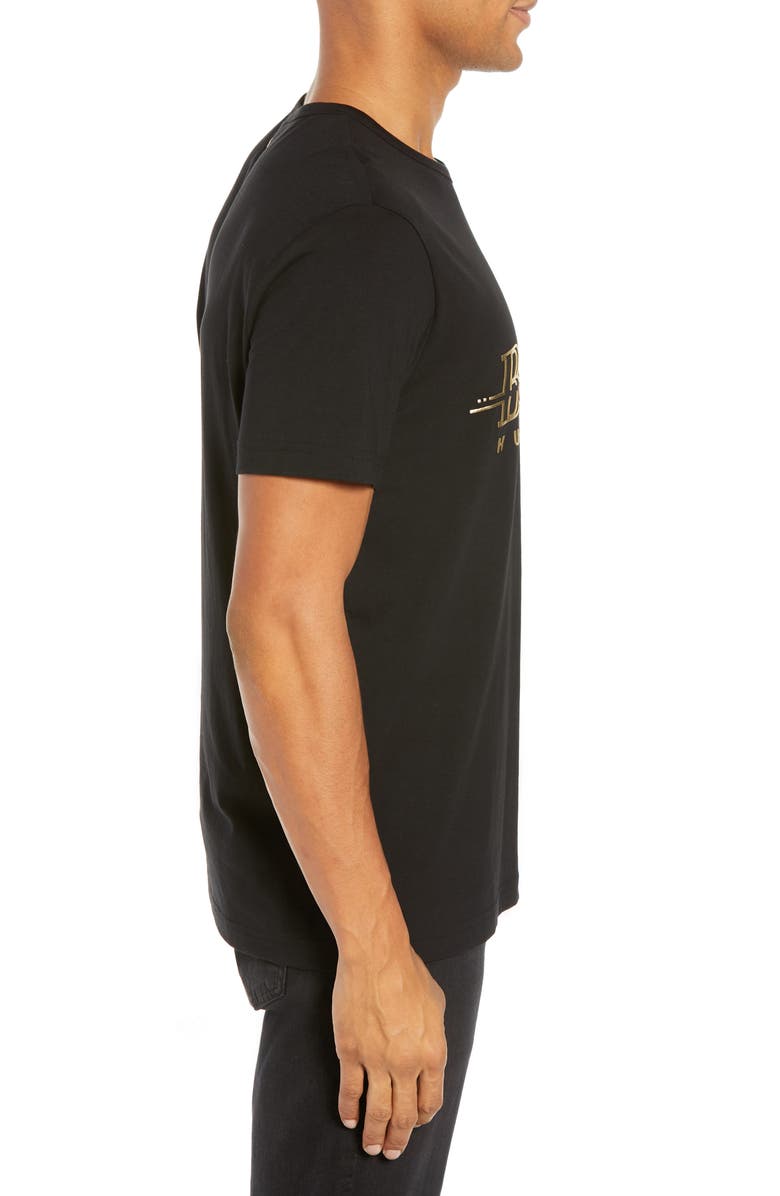 BOSS Regular Fit Gold Logo T-Shirt, Alternate, color, 