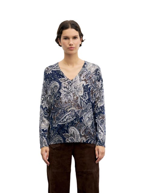 Rhea Long Sleeve V-Neck Sweater