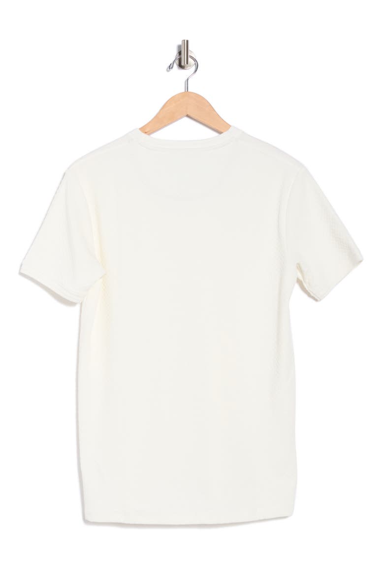Solid Crewneck Textured T-Shirt, Alternate, color, DULL WHITE