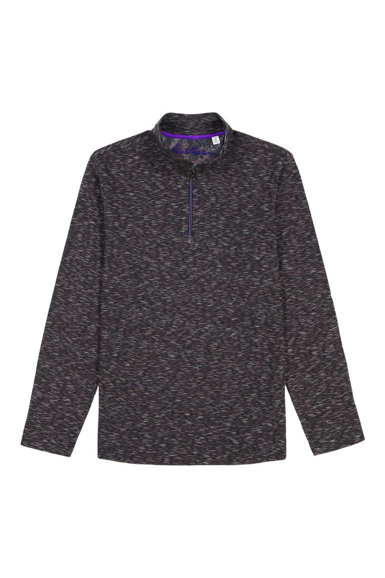 Matson Space Dye Quarter Zip Top, Alternate, color, BLACK