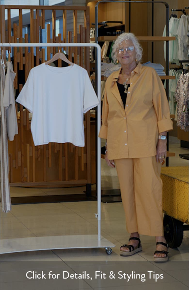 Cuffed Sleeve Cotton Crewneck T-Shirt, sales video thumbnail