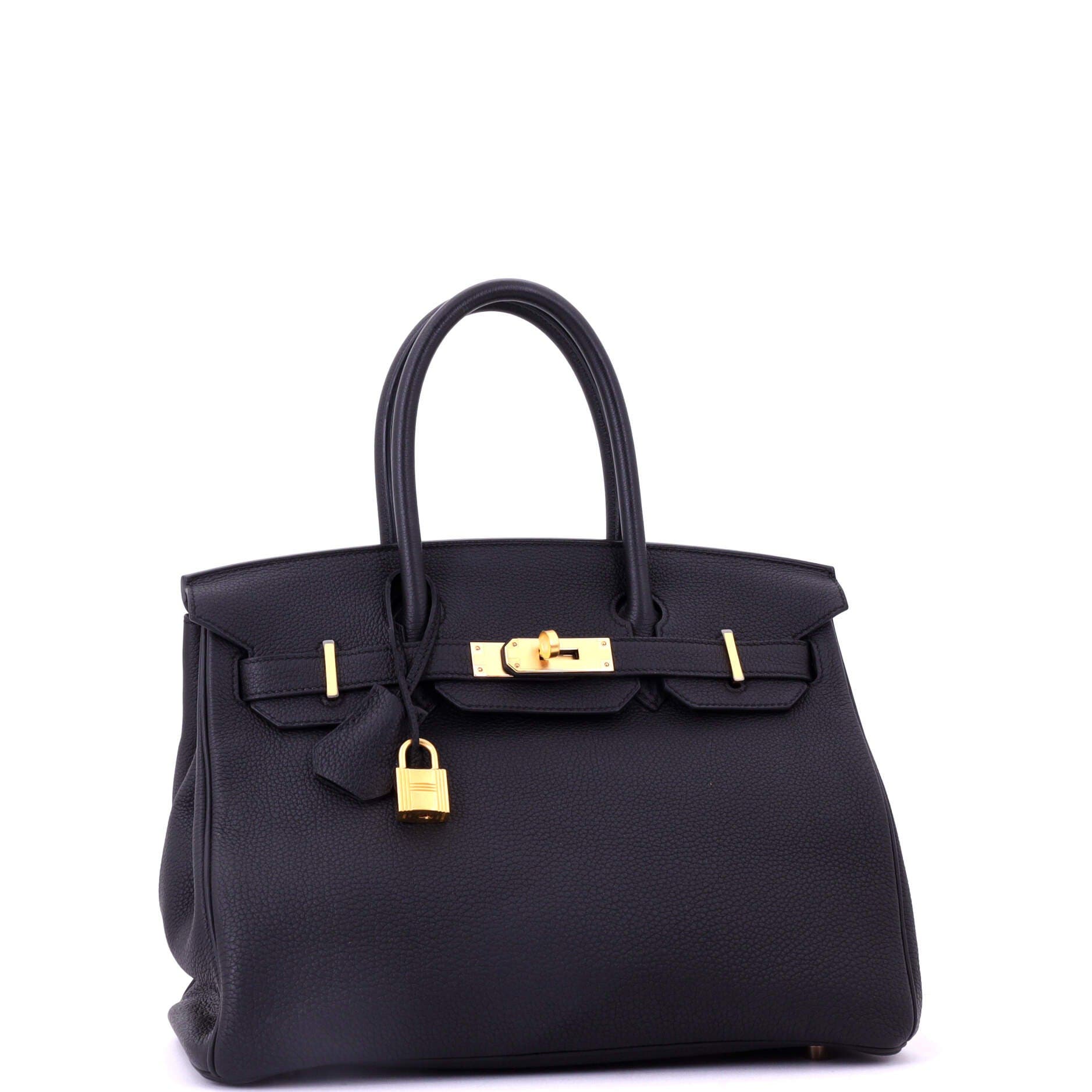 Pre-Owned Hermes Birkin Handbag Black Togo with Rose Gold Hardware 30, Alternate, color, Noir