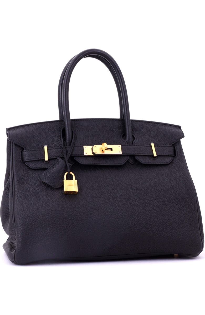 Pre-Owned Hermes Birkin Handbag Black Togo with Rose Gold Hardware 30, Alternate, color, Noir